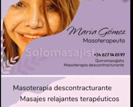 solomasajistas Masajistas                    Madrid Masajista profesional maria 627140197